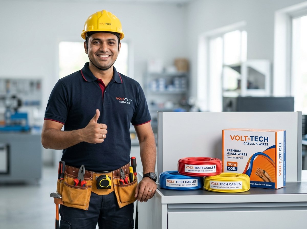 Suncor Electrician with Wires and Packaging